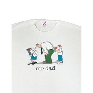Vintage 1987 Jim Benton Mr. Dad T-Shirt Large Comic Cartoon Single Stitch